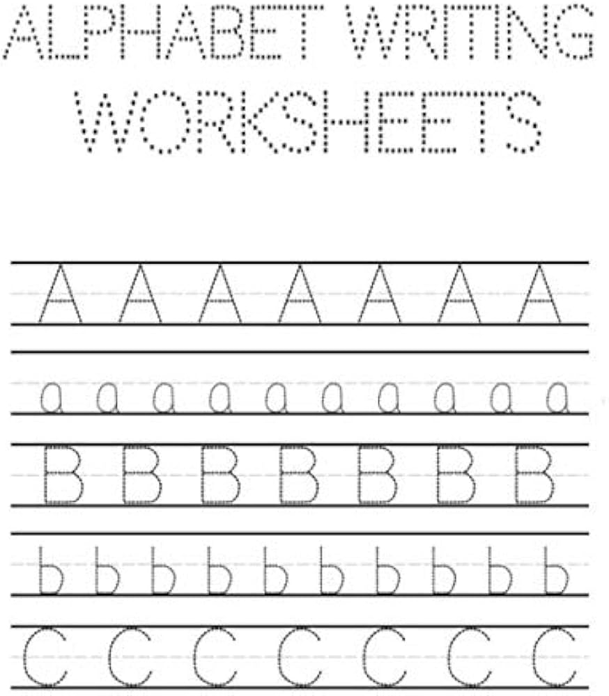 alphabet tracing worksheets for preschoolers