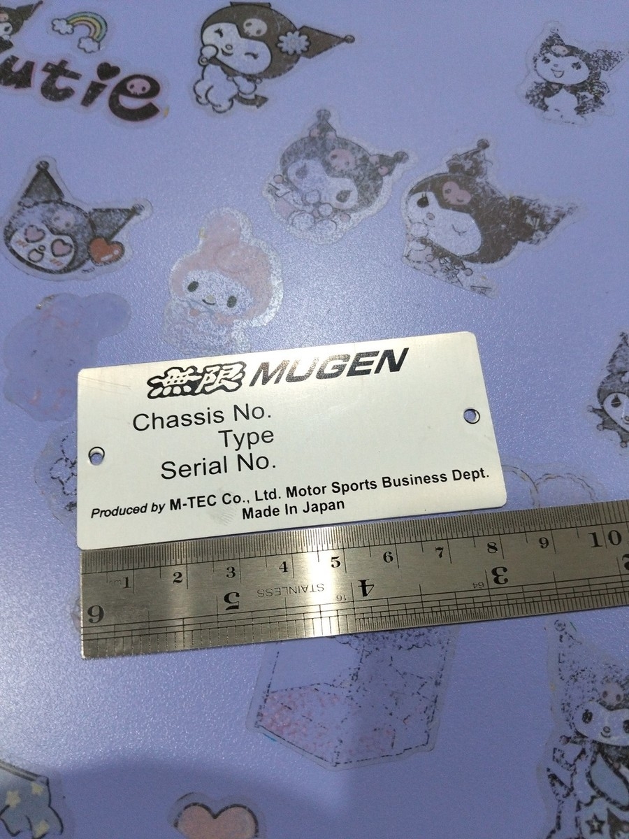 Fits For MUGEN Race Car Tuning By HONDA M TEC Tag ID Plate ID JDM MOD STYLE EBay
