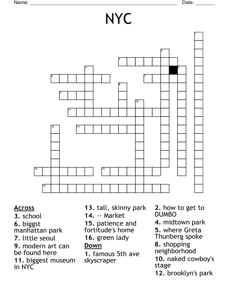 NYC Crossword WordMint