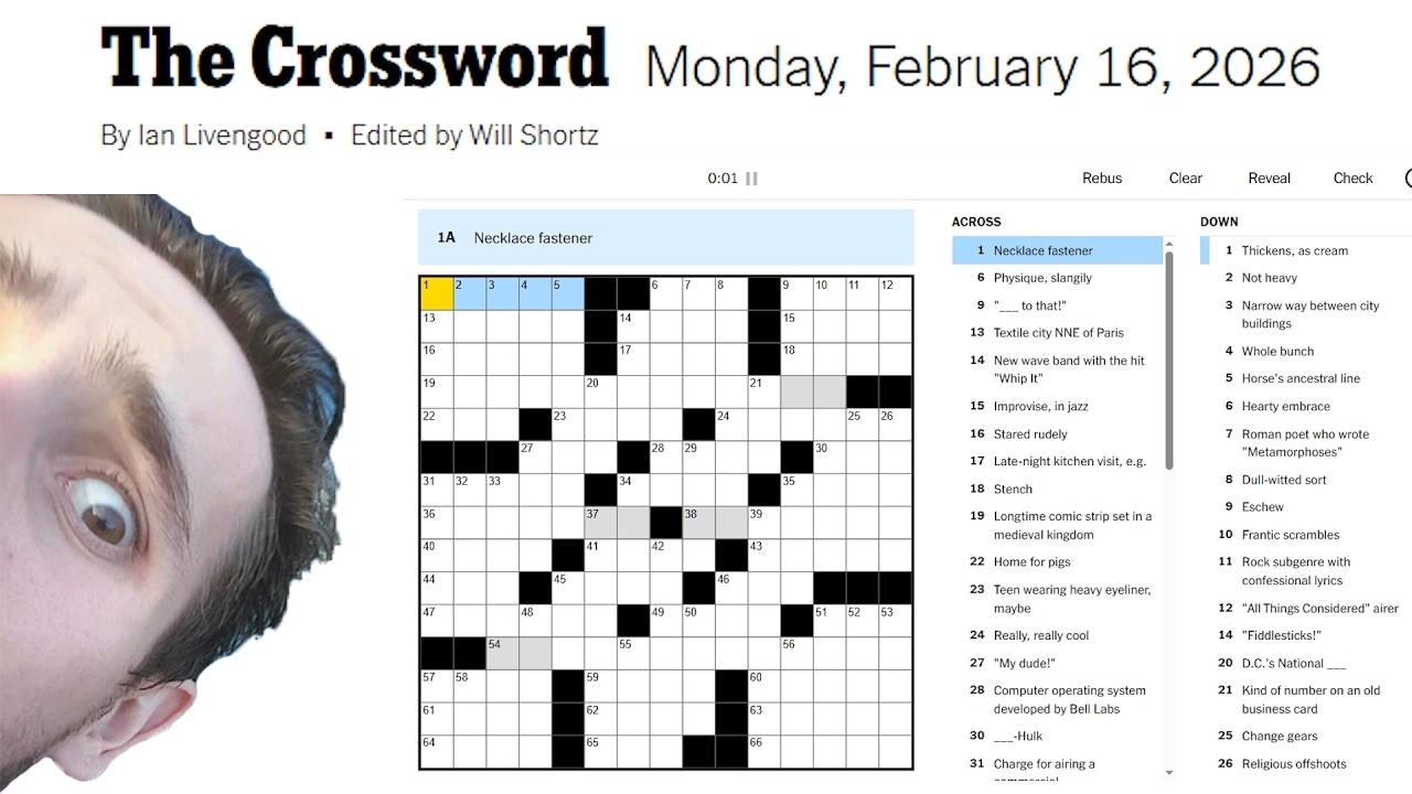 Some Of These Clues Were AWFUL NYT Crossword Monday February 16 YouTube Some Of These Clues Were AWFUL NYT Crossword Monday February 16 YouTube