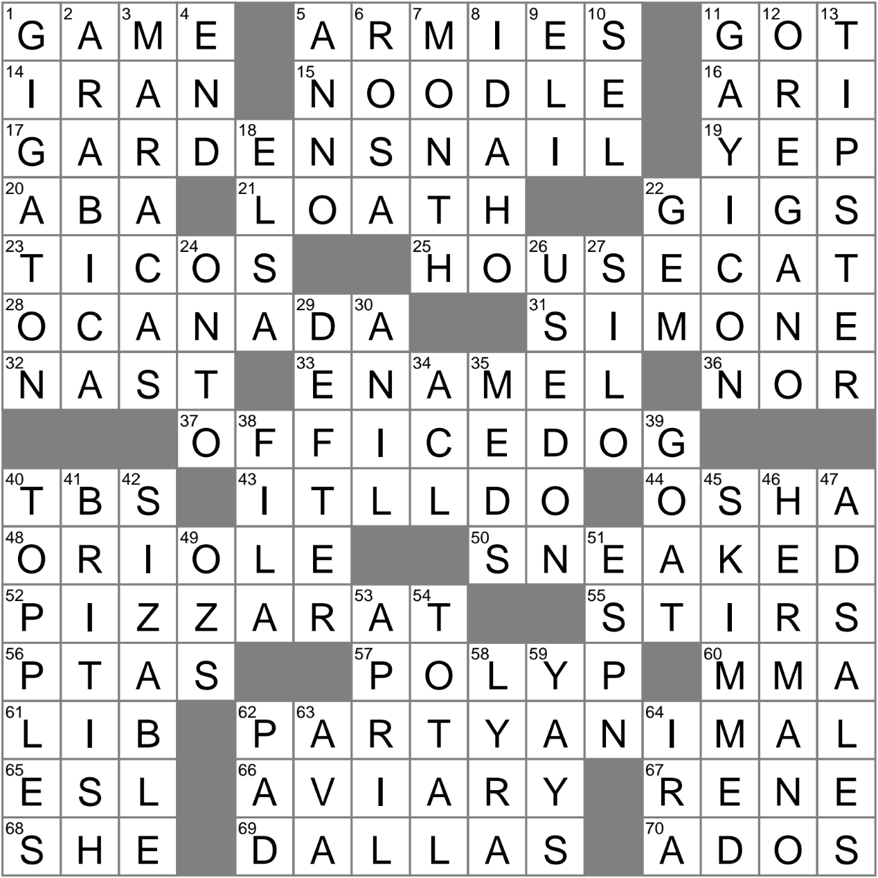 force crossword clue