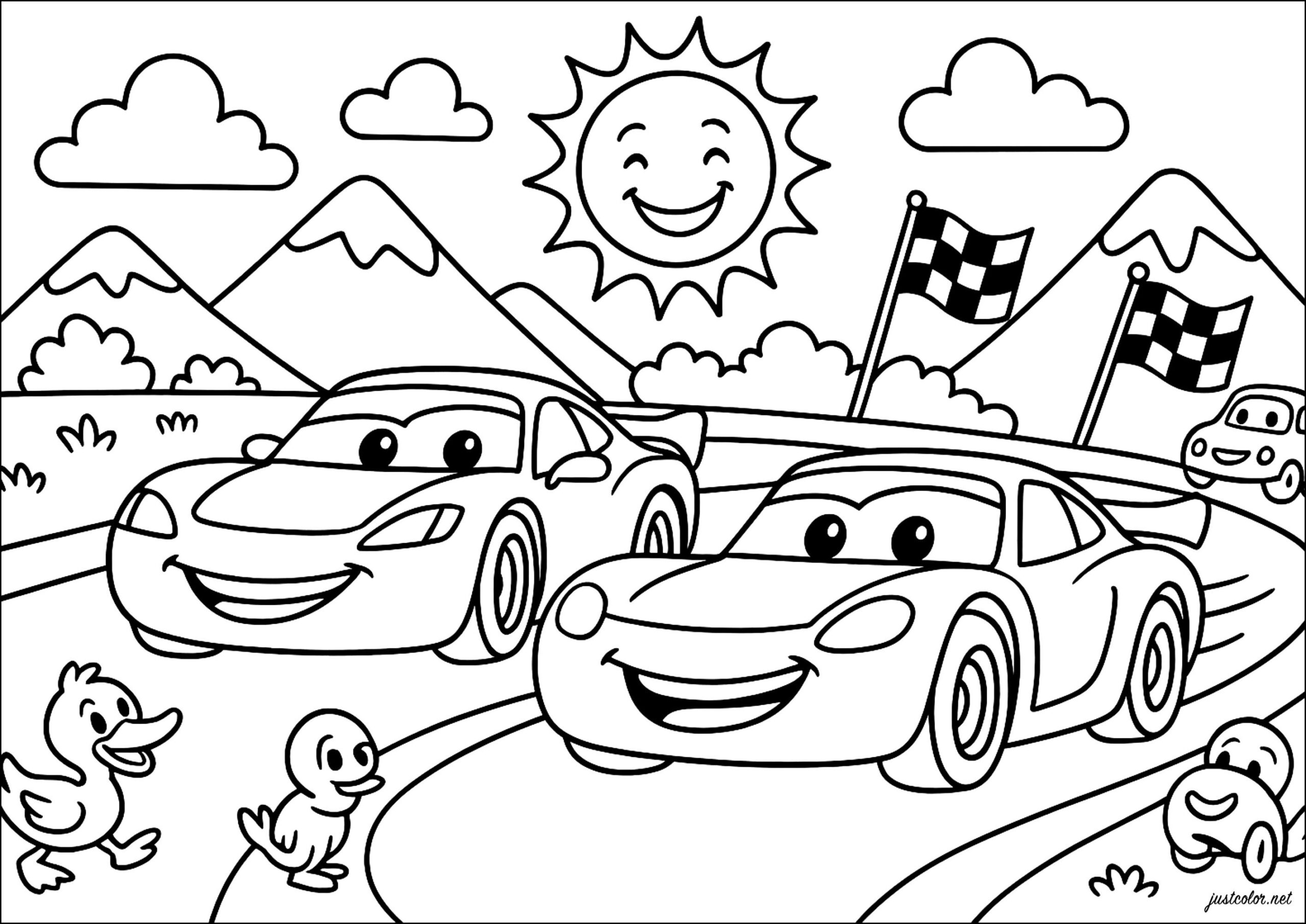 car coloring pages for