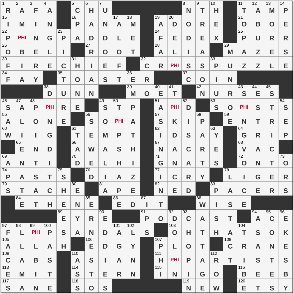 0111 26 NY Times Crossword 11 Jan 26 Sunday NYXCrossword