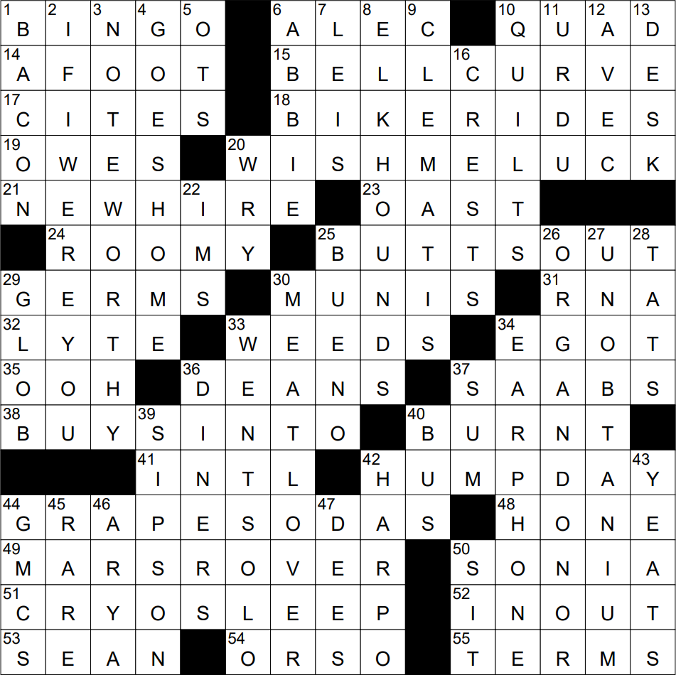 0203 23 NY Times Crossword 3 Feb 23 Friday NYXCrossword