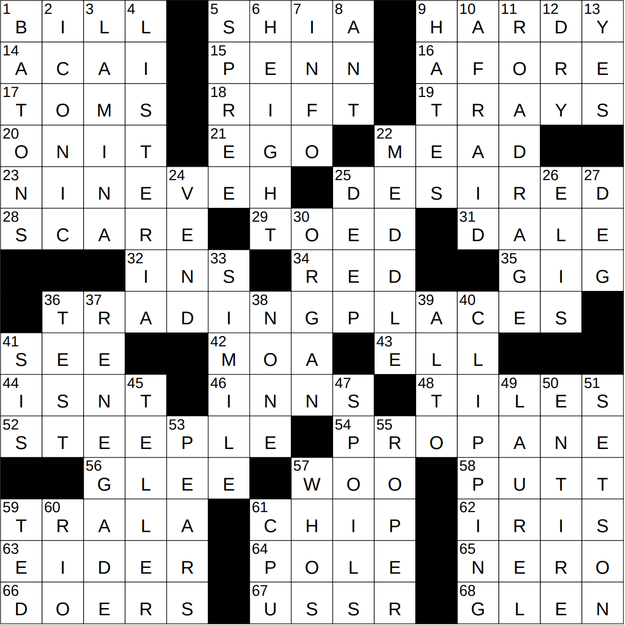 0406 23 NY Times Crossword 6 Apr 23 Thursday NYXCrossword