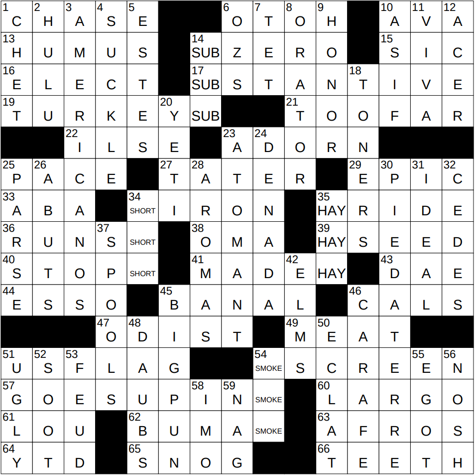 1128 24 NY Times Crossword 28 Nov 24 Thursday NYXCrossword