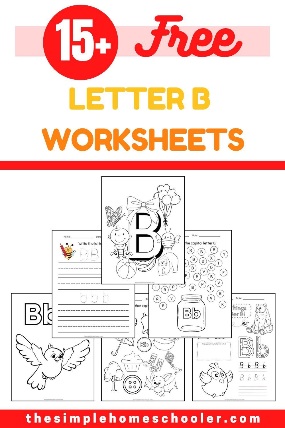 15 Free Letter B Worksheets Easy Print The Simple Homeschooler