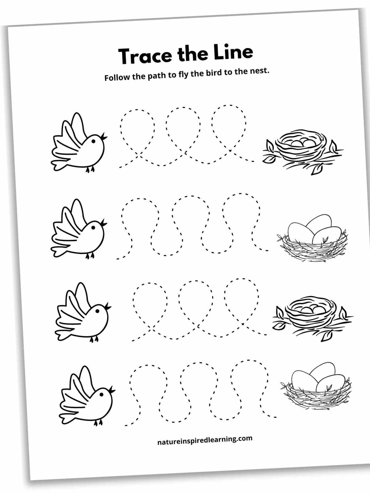 17 Line Tracing Worksheets Free Nature Inspired Learning