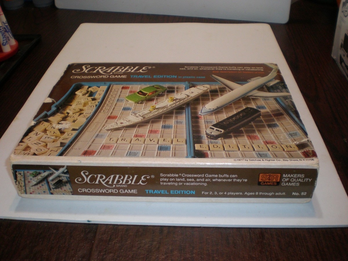1970s Travel Blue Scrabble Game Words Plastic Wooden Tiny Small Complete EBay