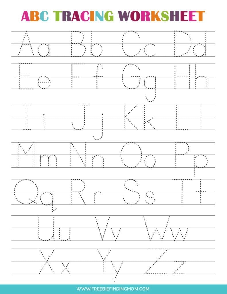 3 Printable ABC Tracing Worksheets PDF Downloads