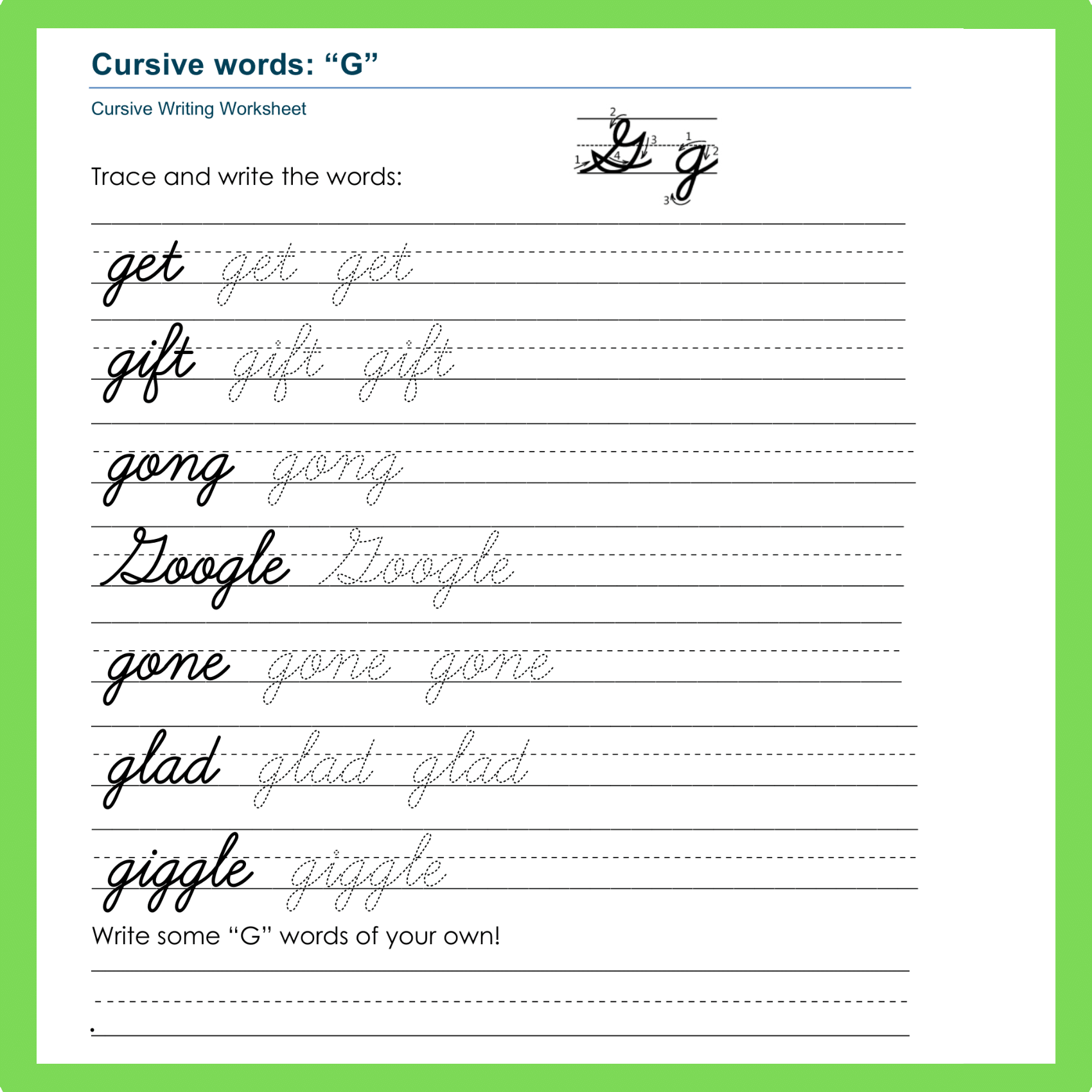 A To Z Cursive Words Mastering Elegant Penmanship Made By Teachers