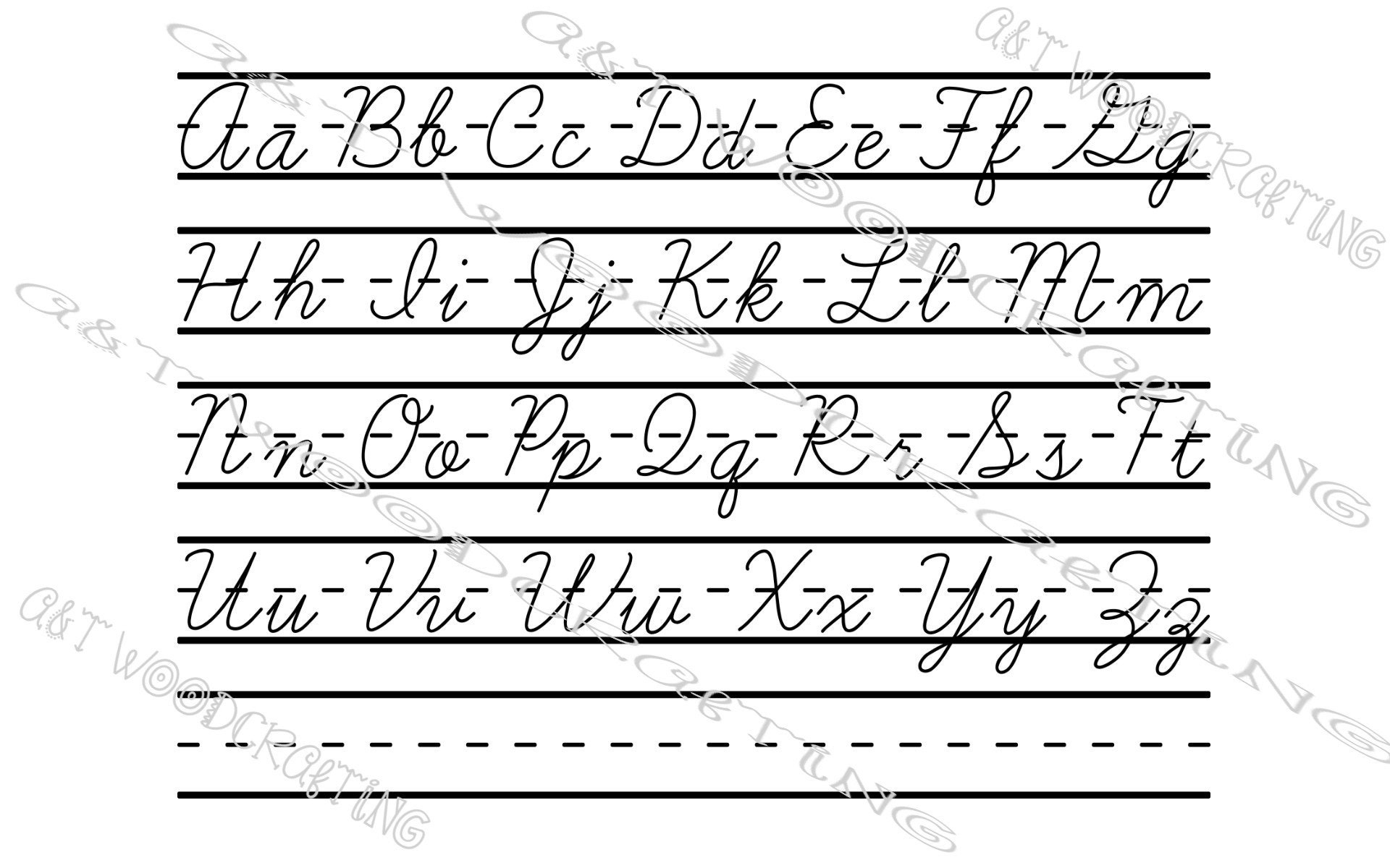 Alphabet Tracing Board Template With Cursive Letters To Trace Letters Numbers Digital File For Cricut Or Silhouette Instant Download Etsy