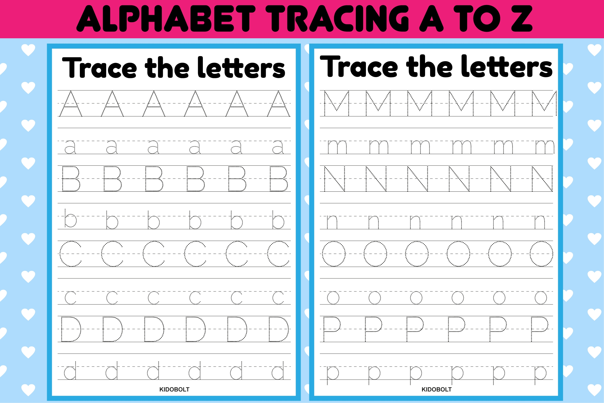 Alphabet Tracing Worksheets A Z Graphic By Sarita Kidobolt Creative Fabrica Alphabet Tracing Worksheets A Z Graphic By Sarita Kidobolt Creative Fabrica