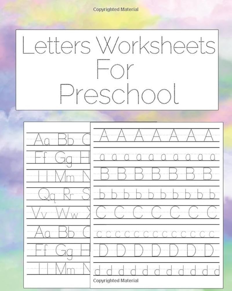 Amazon Letters Worksheets For Preschool Tracing Worksheets For 4 Year Old Trace And Write ABC Letters Preschool Math For Kids And Toddlers 9798635963357 Learning Evie Books Books
