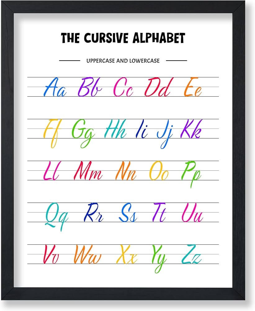 cursive alphabet to print