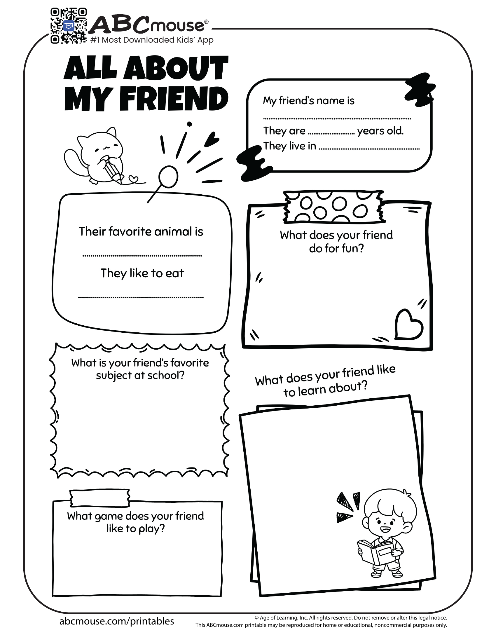 Back To School Worksheets For Kids ABCmouse