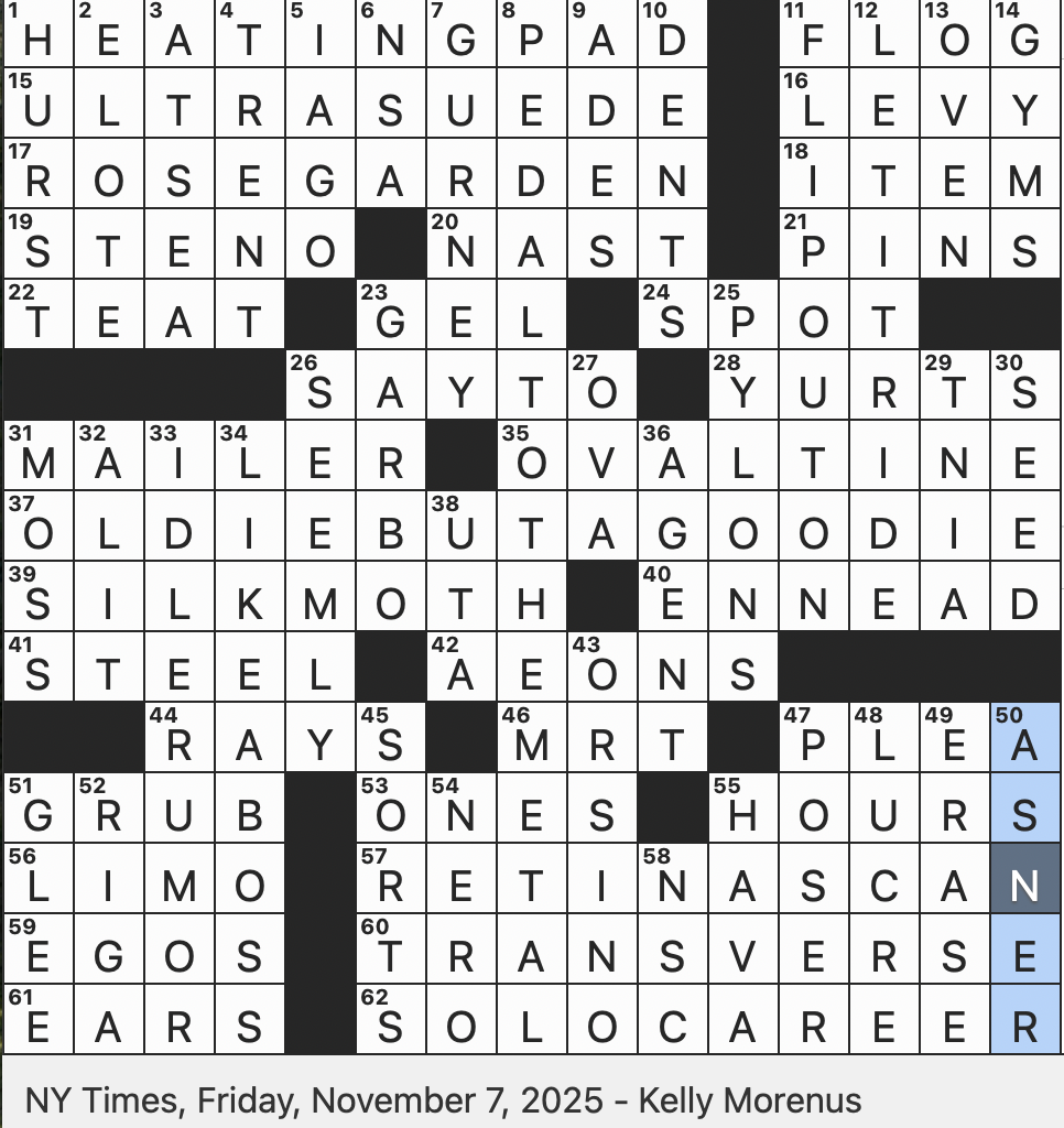 Beverage Featured In A Christmas Story FRI 11 7 25 Illustrator Of The Tammany Tiger Bygone Office Assistant In An Awesome Way Slangily Victuals Informally Domesticated Insect Entirely Dependent On Rex Parker Does The NYT Crossword Puzzle
