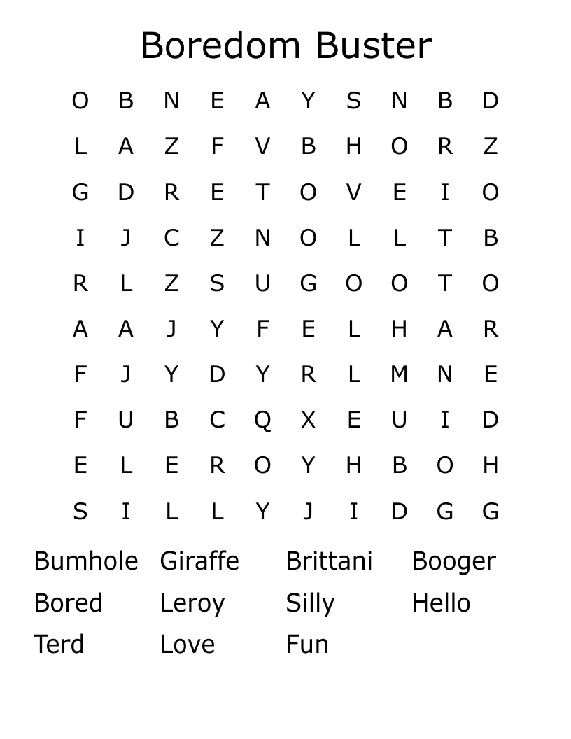 Book Report Word Search WordMint