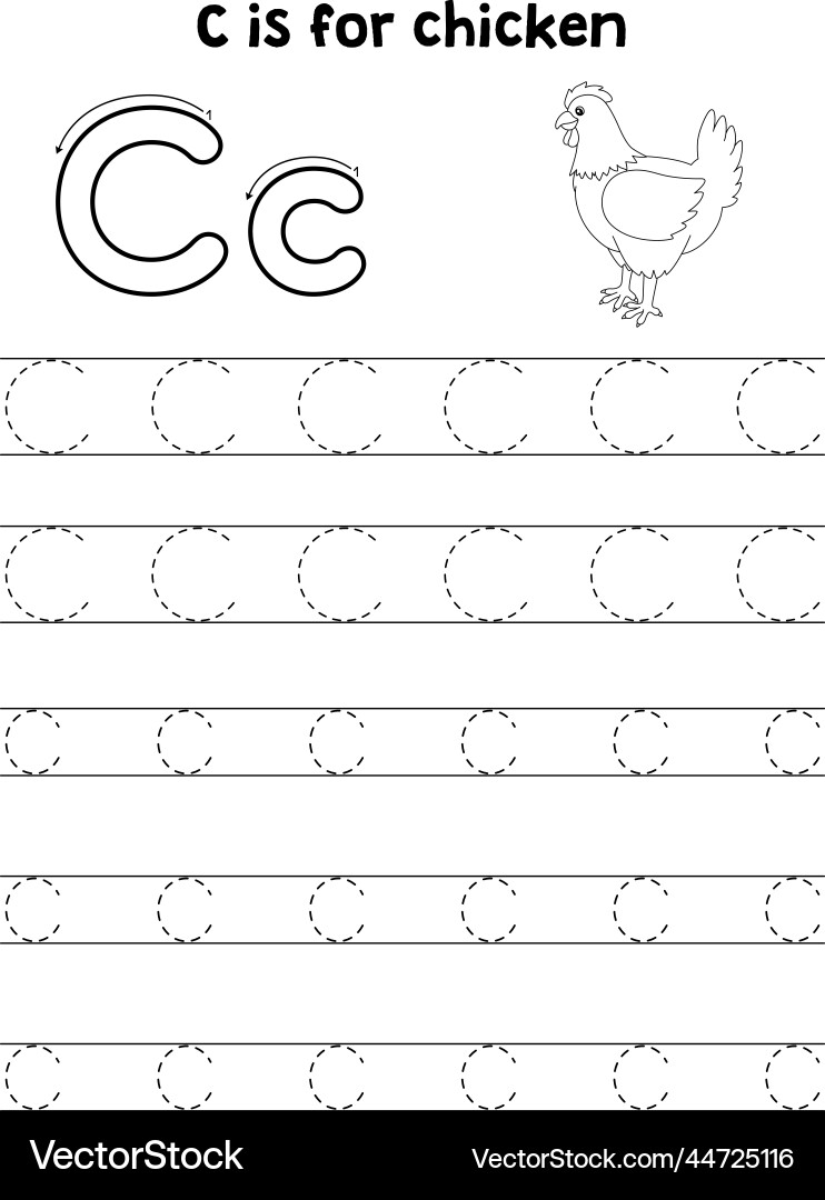 letter c tracing page