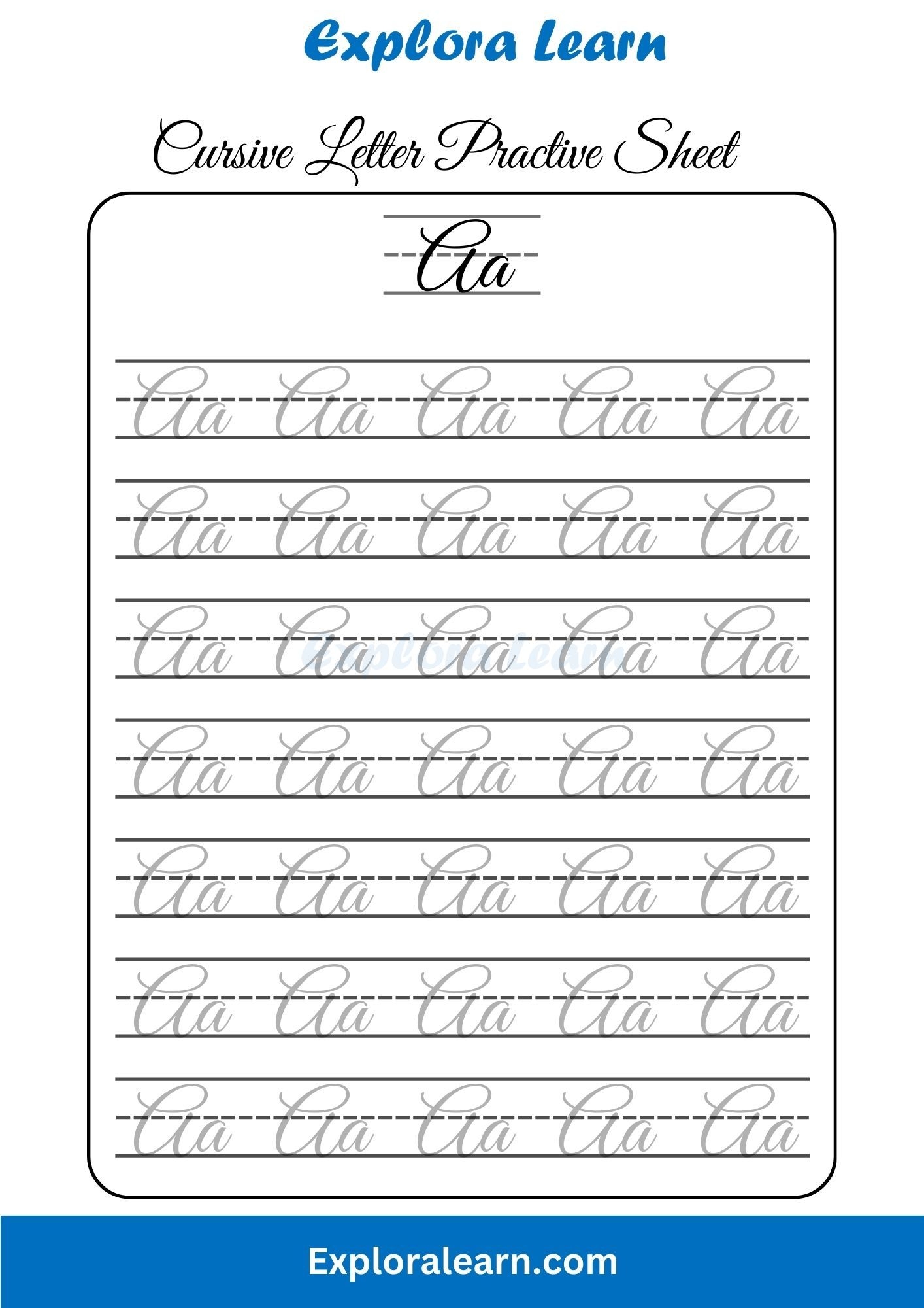 printable cursive practice sheets