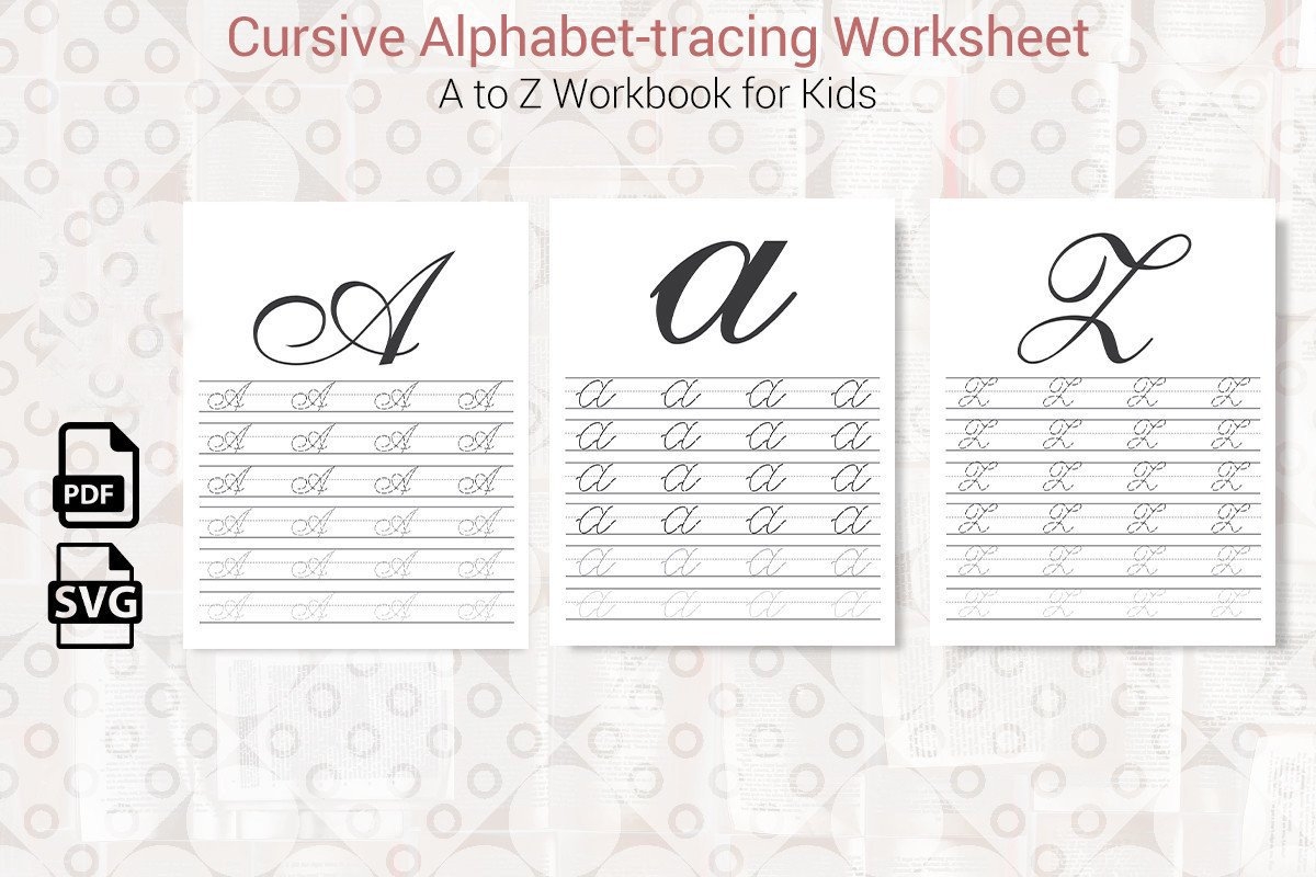 cursive alphabet tracing