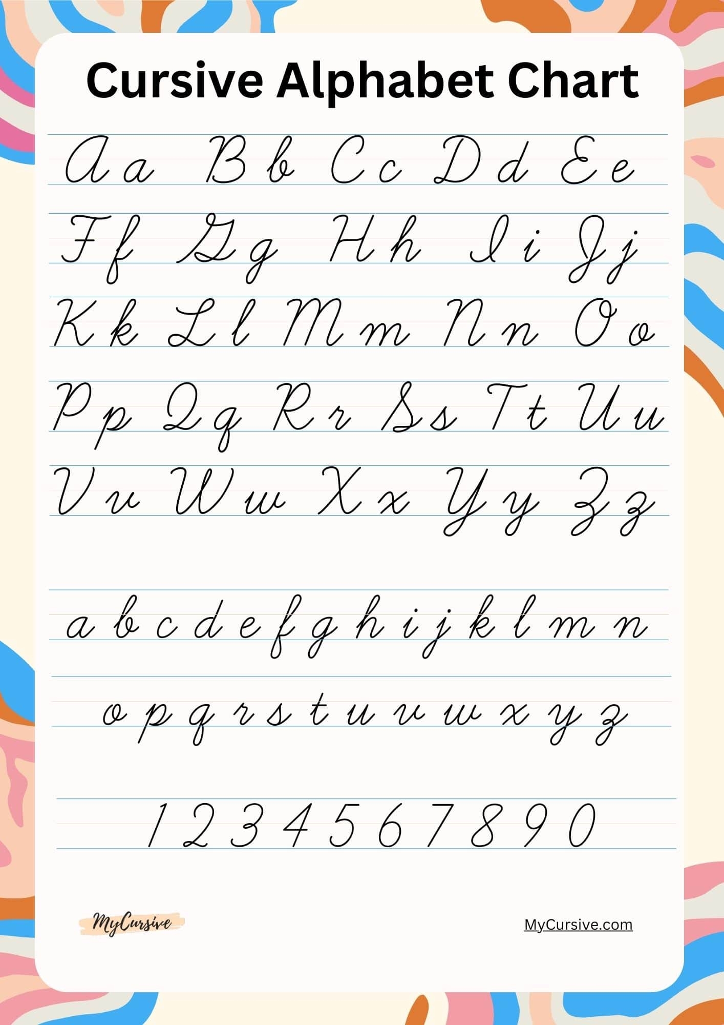 cursive alphabet worksheet