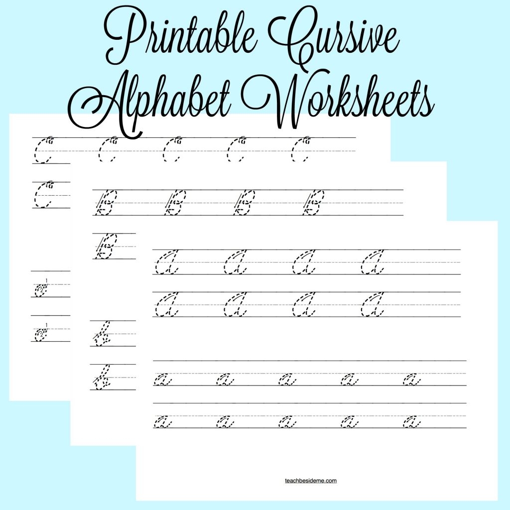 Cursive Alphabet Worksheets For Kids Teach Beside Me