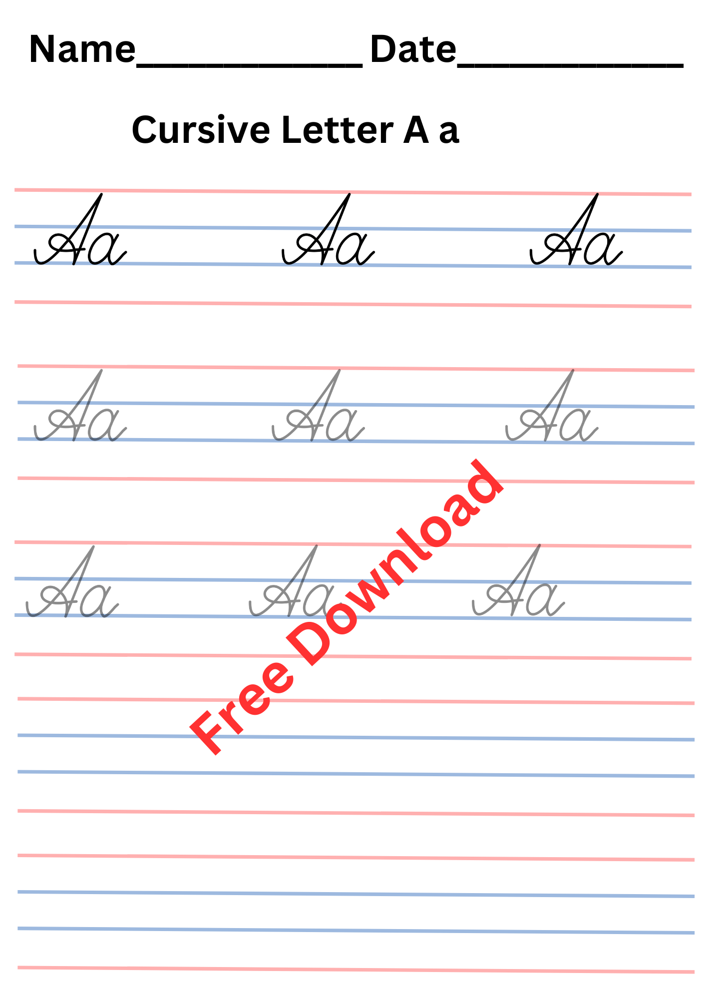 Cursive Letters Free Printables 27 Worksheets