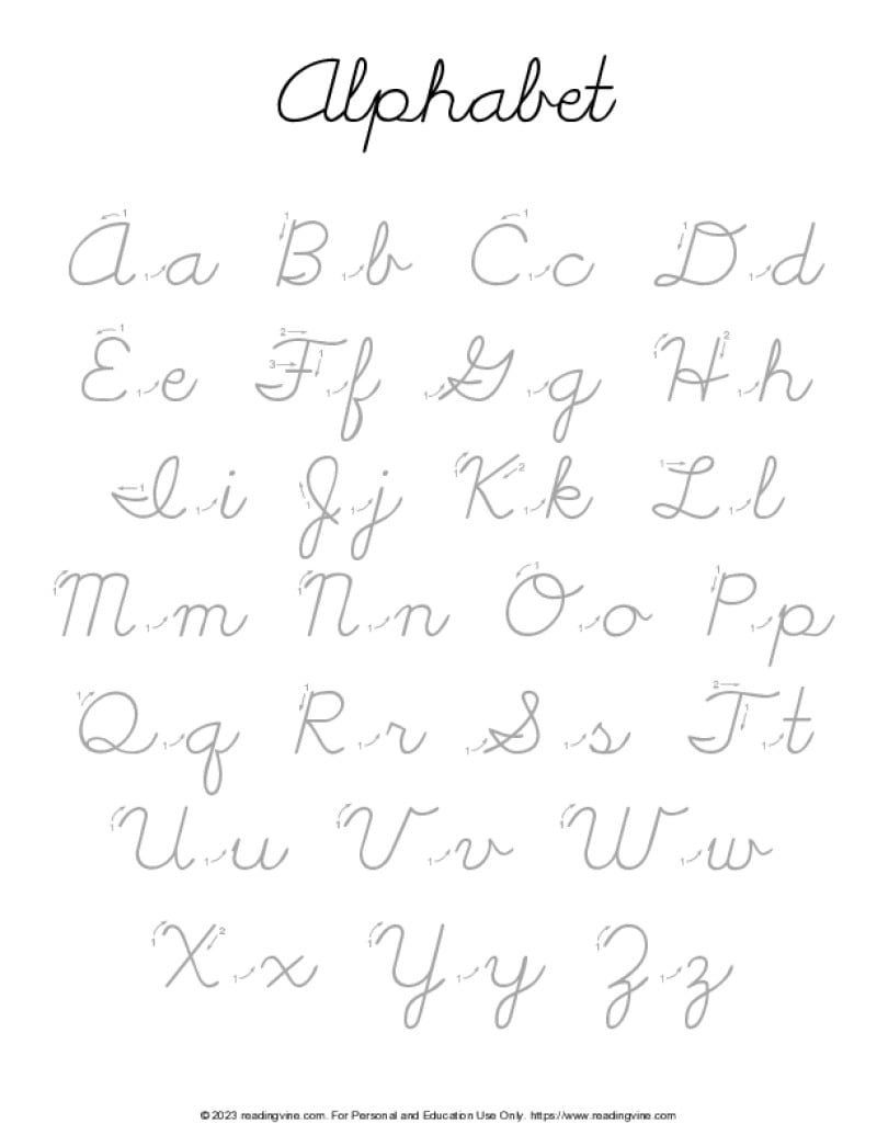 cursive alphabet pdf cursive alphabet pdf