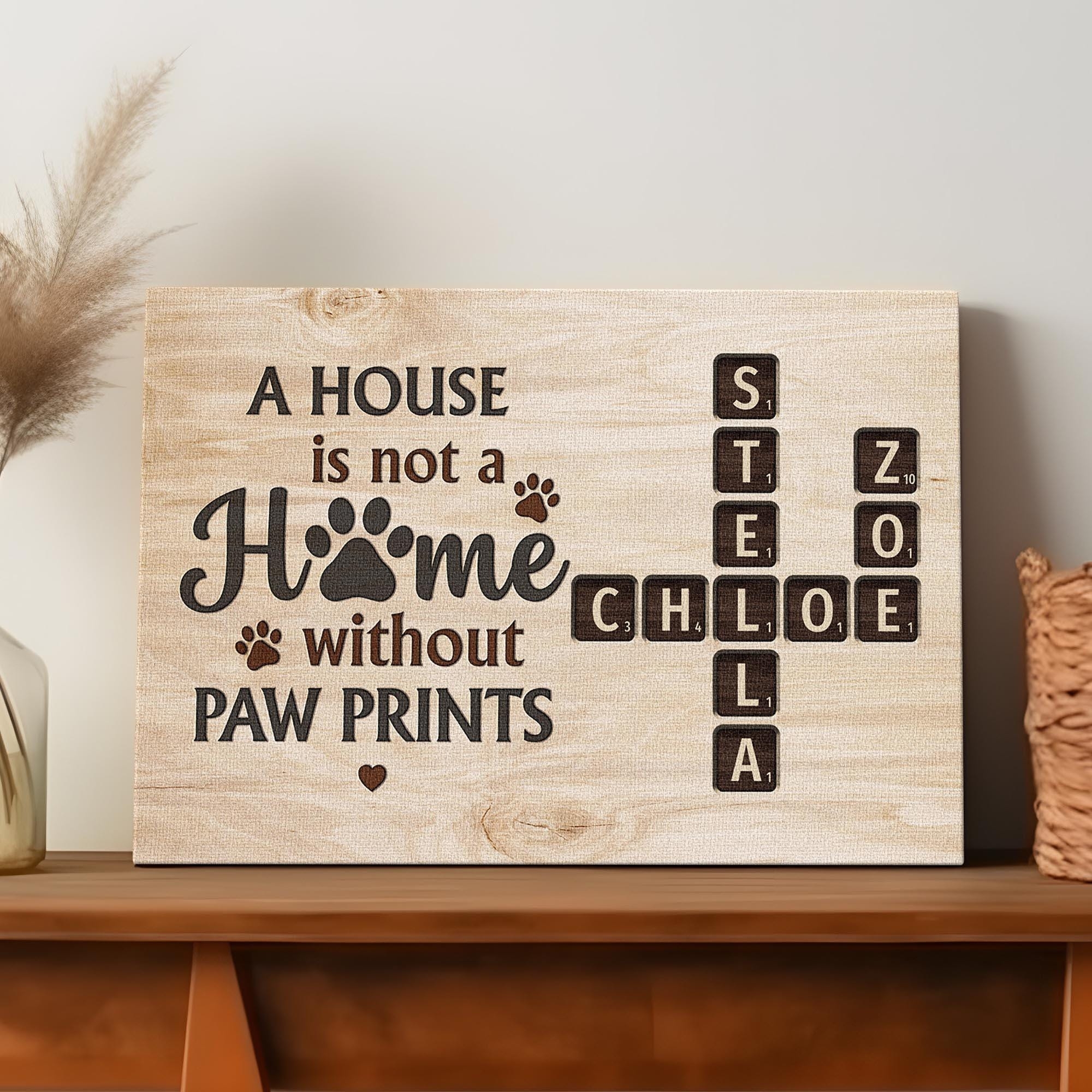 Custom Wooden Crossword Puzzle Canvas Personalized Pet Themed Home Decor Unique Gift For Dog Cat Lovers Pet Owner Memorial Etsy