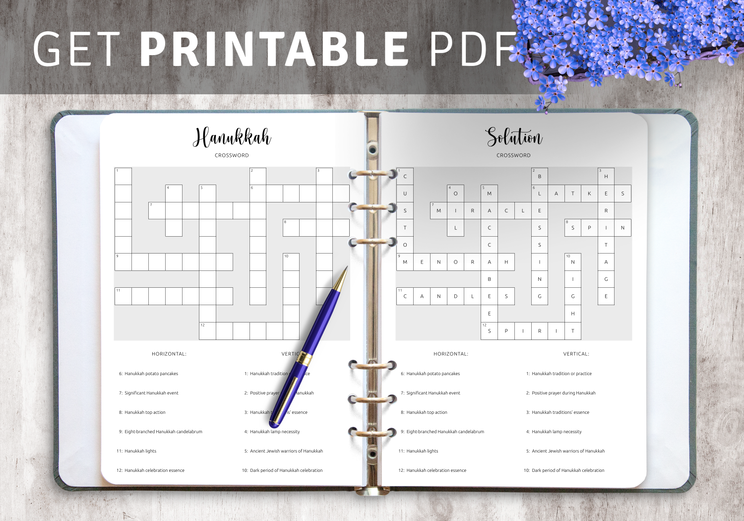 Download Printable Hanukkah Crossword Puzzle PDF Download Printable Hanukkah Crossword Puzzle PDF