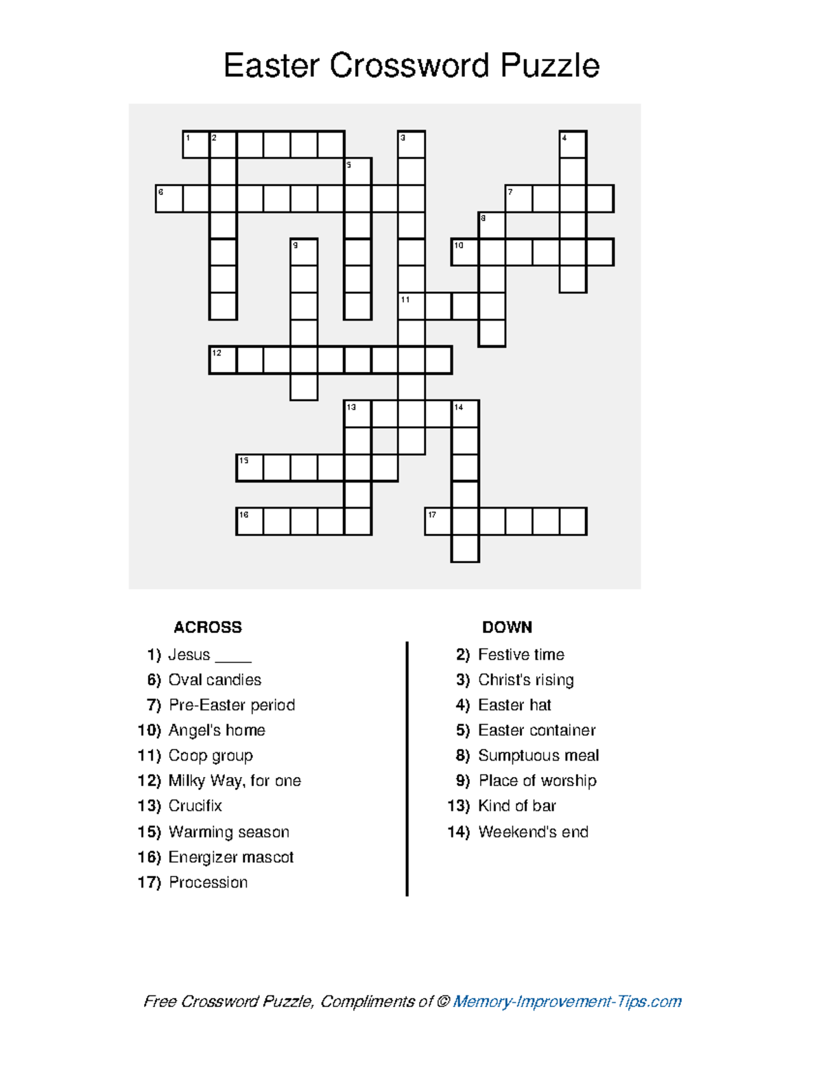 Easter Crossword Puzzle Clues And Answers For Fun Studocu Easter Crossword Puzzle Clues And Answers For Fun Studocu