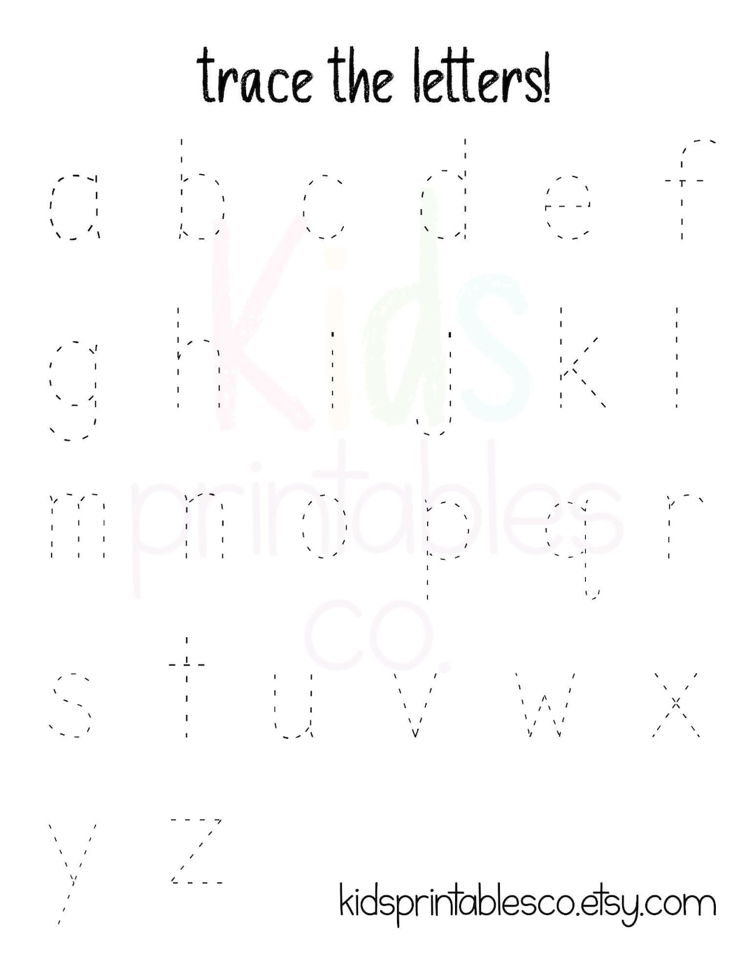 ENGLISH Alphabet Tracing Letter Writing Practice Etsy