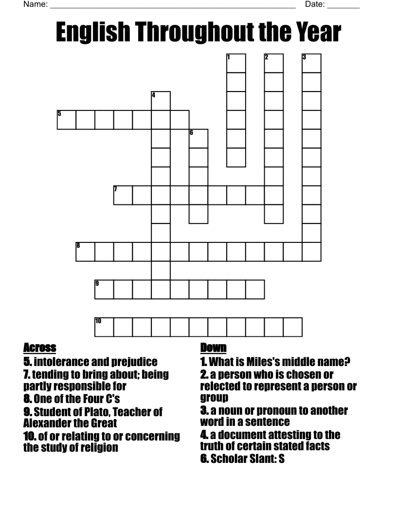 concerning crossword clue