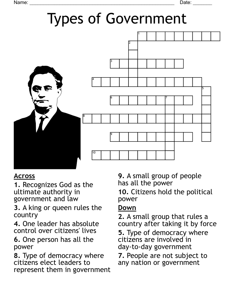 FORMS OF GOVERNMENT Word Search WordMint