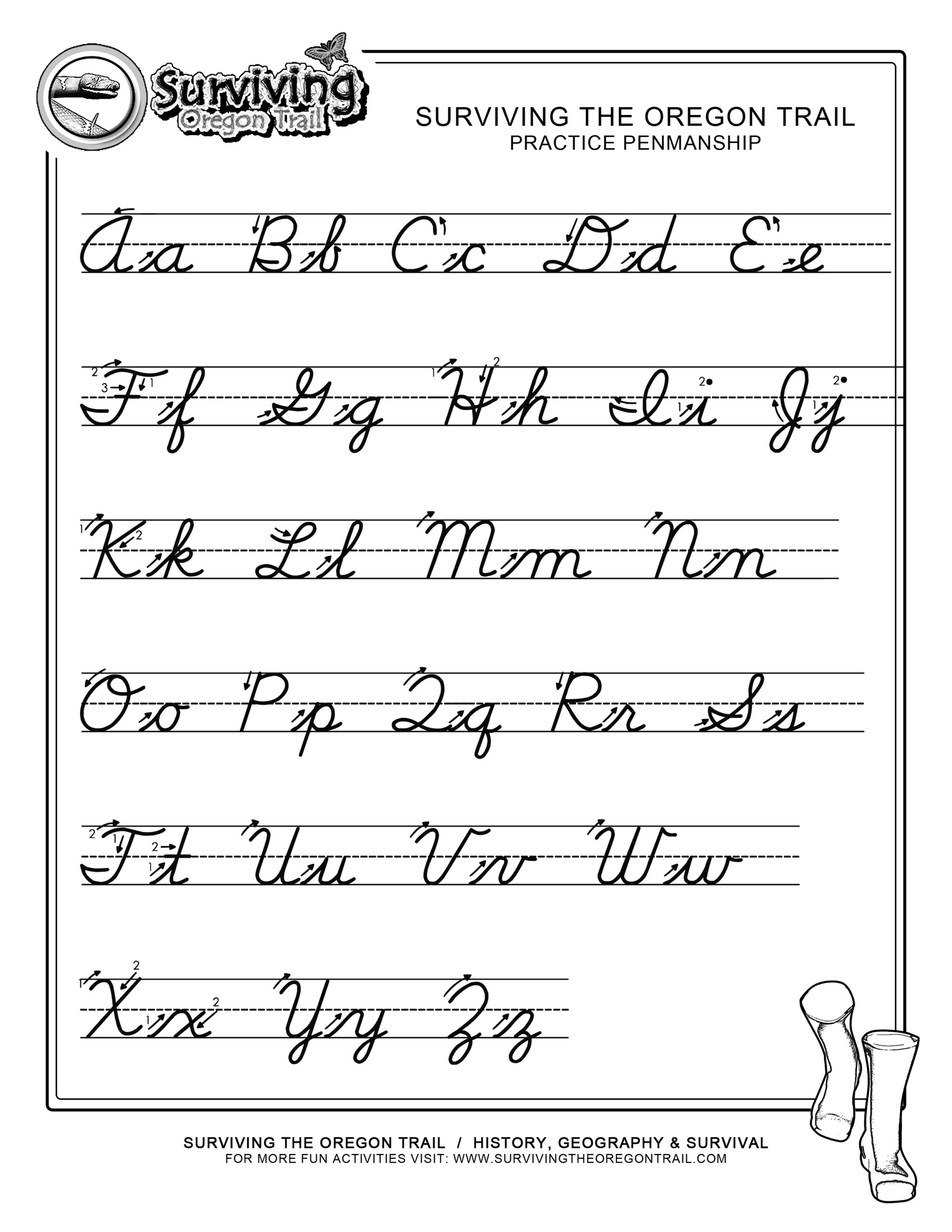 printable cursive worksheets