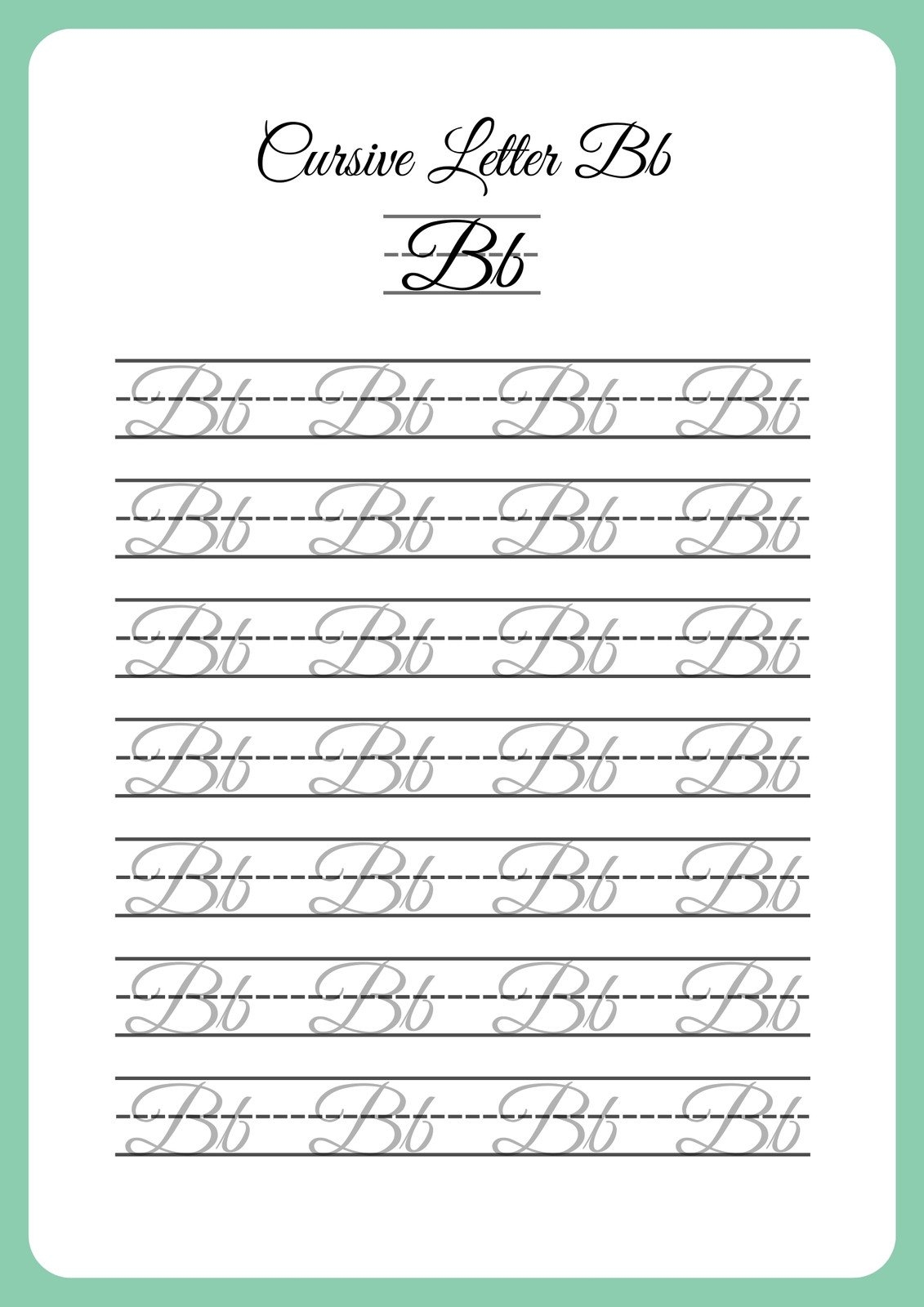 free cursive worksheets
