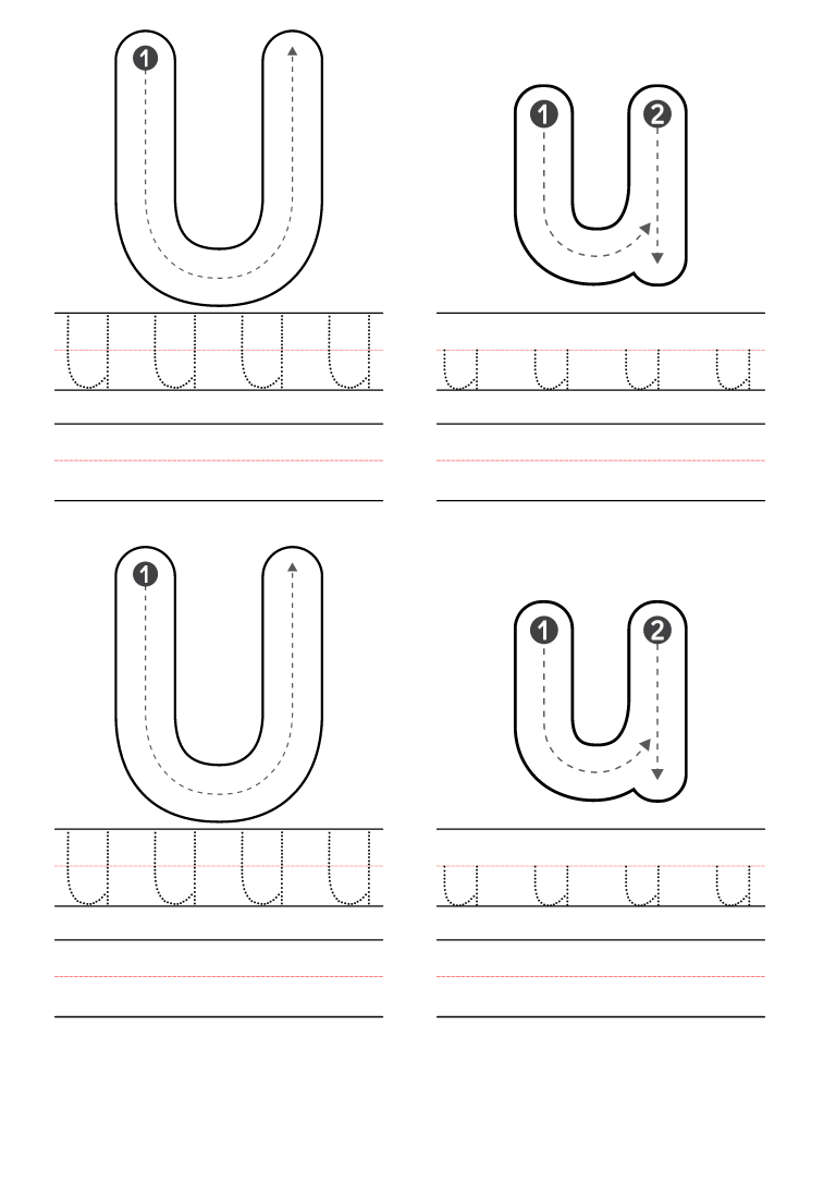Free Kindergarten Letter U Worksheets Printable PDF