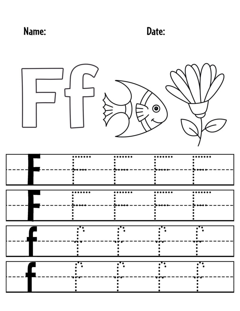 FREE Letter F Worksheets For Preschool The Hollydog Blog