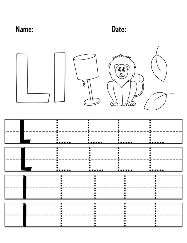 Free Letter L Worksheets For Preschool The Hollydog Blog Free Letter L Worksheets For Preschool The Hollydog Blog