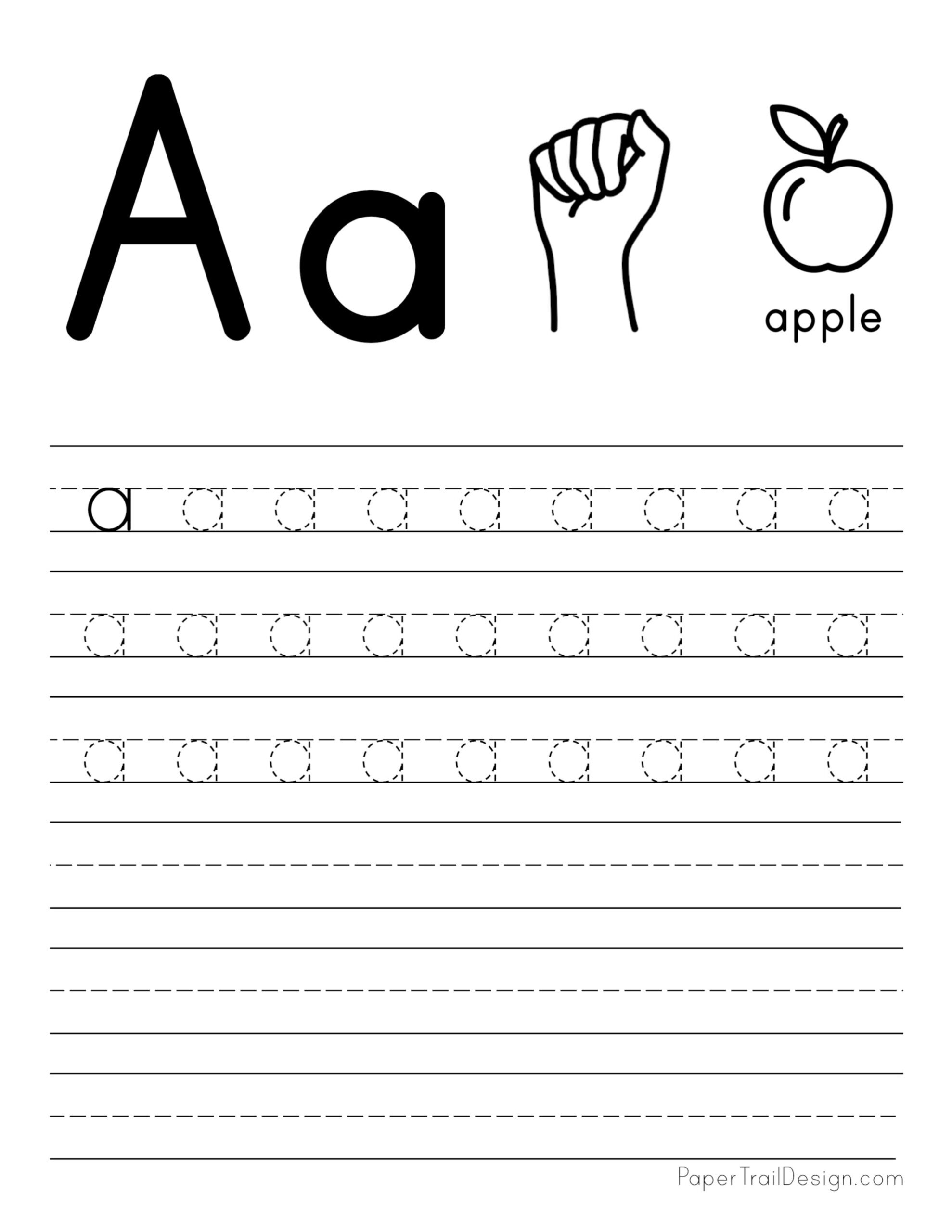 print letters to trace