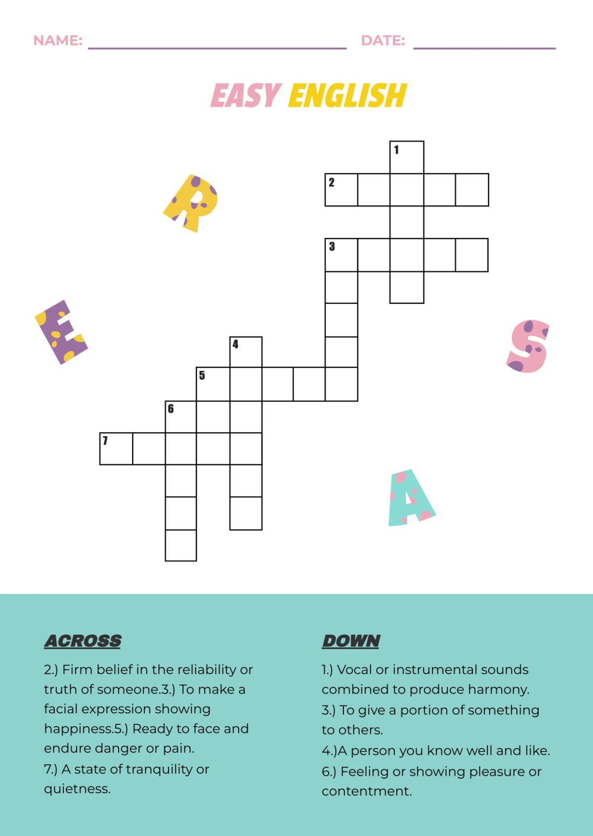 Free Mini Crossword Puzzle Template To Edit Online Free Mini Crossword Puzzle Template To Edit Online