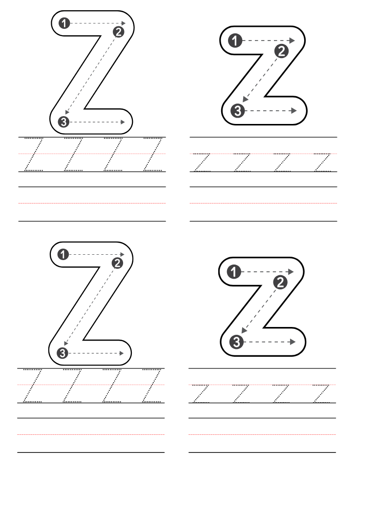 Free Preschool Letter Z Worksheets Printable PDF