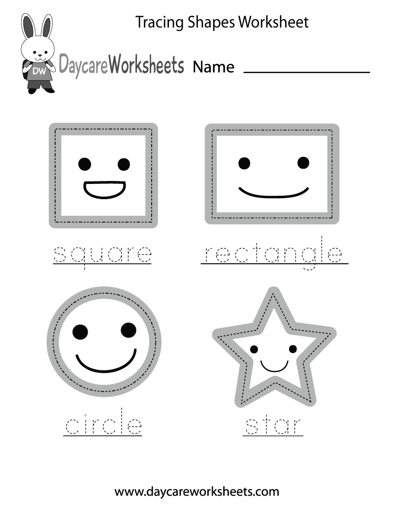 Free Preschool Tracing Shapes Worksheet Free Preschool Tracing Shapes Worksheet