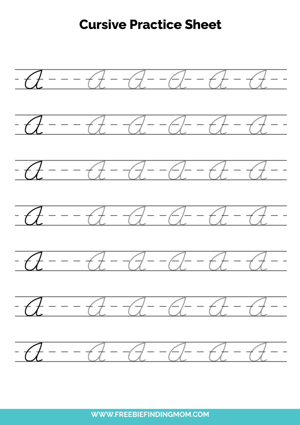 cursive writing practice sheets