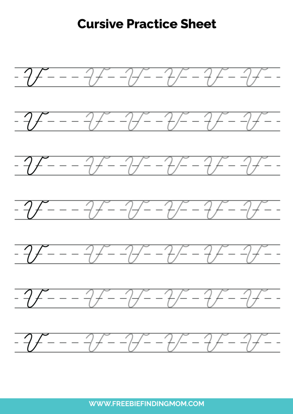Free Printable Cursive Writing Practice Sheets PDF Downloads