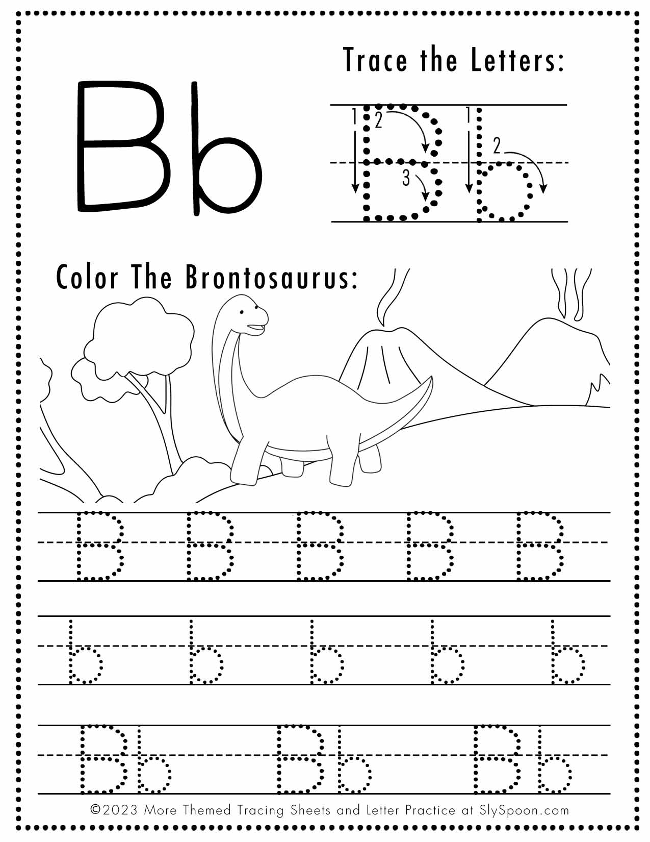 traceable letter b