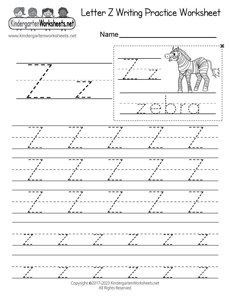 letter z worksheet