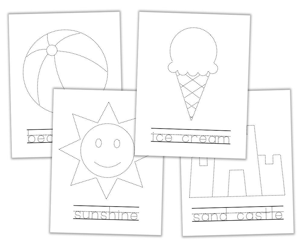 Free Printable Summer Tracing Worksheets For Preschool The Craft at Home Family Free Printable Summer Tracing Worksheets For Preschool The Craft at Home Family
