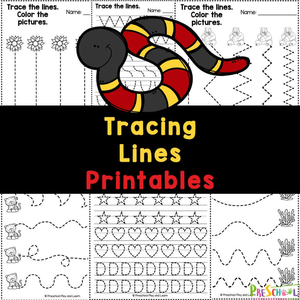 FREE Printable Tracing Lines Worksheets For Preschool And 3 Year Olds